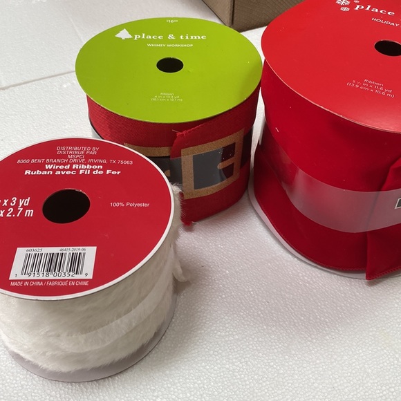 Set of 3 Holidy Wide Craft Ribbons. - Picture 5 of 5